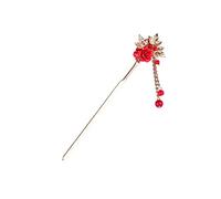 DECOMELODY 1pcs Elegant Chinese Style Dangle Hair Stick for Women Retro Flowing Tassel Hairpin Ancient Style Hair Accessory for Hanfu and Qipao for Weddings and Special Occasions