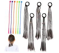 DECOMELODY 1Set Colorful Braided Hair Extensions for Premium Strands with Clips for Parties Festivals and Everyday Wear Easy to Use Hair Accessories