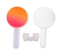 DECOMELODY 1set Lollipop Makeup Puff Versatile Cut Cosmetic Sponge for Wet Dry Use Precision Application for Face Makeup for Daily and Special Occasions
