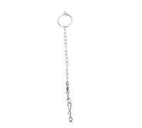 DECOMELODY 1set Stainless Steel Parrot Foot and Separated Anklet Chain Set for Birds Easy to Wear Design for Indoor and Outdoor Use Prevents Loss of Sight and Simple to Clean