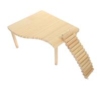 DECOMELODY 1set Wooden Multi-level Rat Platform Safe Chewing Toy for Hamsters and Pets Activity Playground for Pet Rats Chinchillas and Gerbils Natural Material