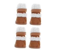 DECOMELODY 2 Pairs Pet Short Boots for Dogs Khaki Skid Winter Snow Shoes with Tough Soles for Outdoor Protection of Paws From Snow Stones Sand Suitable for Breeds Like Chihuahua