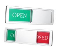 DECOMELODY 2 Pcs Acrylic Sliding Dishwasher Magnet Signs Oil Resistant Synthetic Resin Privacy Indicators Easy to Clean Open Close Status Slider for Home Office Use