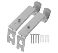 DECOMELODY 2 PCS Adjustable Curtain Rod Brackets for Poles Silver Drapery Holder with Random Color Accessories Easy to Install Sturdy Design for Various Home Decor Styles Random Color