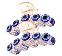 DECOMELODY 2 pcs Blue Evil Eyes Large Hair Jaw Clips for Thick Hair Cute Claw Clips with Comfortable Grip for Womens Parties and Daily Wear
