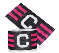 DECOMELODY 2 Pcs Football Captain Armbands with Striped Design Elastic and Breathable Sports Bands for Adults and Teens Comfortable Fit for Soccer Team Leaders and Multiple Sports Uses