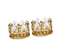 DECOMELODY 2 Pcs Inflatable Crown Creative Crown Shape Accessory for Birthday Parties Made From Lightweight PVC Fun Plaything to Boost Parent Interaction