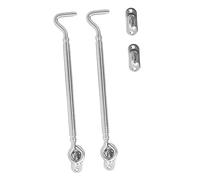 DECOMELODY 2 PCS Stainless Steel Thick Cabin Hook with Screws European Style Door and Window Hooks for Cabinets Garden Gates Windproof Support Rust Resistant Hardware