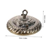 DECOMELODY 2 pcs Vintage Metal Chandelier Plate Canopy with Hooks Decorative Ceiling Light Cover Plates for Pendant Lamps Creative Patterned Fixture Accessories for Home Lighting