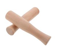 DECOMELODY 2 pcs Wood Pestle for Kitchen Multi-use Food Rods Garlic Smasher with Ergonomic Handle for Mashed Potatoes Ginger Chili Crushing and Seasoning