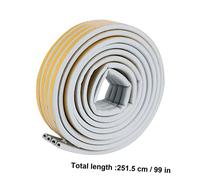 DECOMELODY 2 Rolls Self Adhesive Epdm Door Window Sealing Strip Soundproof Insulation Tape for Aluminum Frames Draught Excluder Gap Blocker Weatherproof Draft Stopper