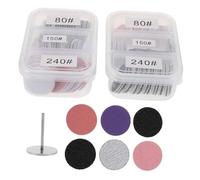 DECOMELODY 2 Set Nail Polishing Sanding Discs Kit with Color-Coded Grit for Nail Buffing and Dead Skin Removal Compact Three-Compartment Box for Travel Foot File Replacement Pads