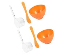 DECOMELODY 2 Sets Gold DIY Mask Bowl with Spatula and Measuring Cup Thick Facial Mixing Bowls for Beauty Salon and Skincare Tools Portable Face Mask Tool Kit for Home Use
