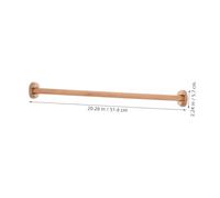 DECOMELODY 2 Sets Solid Wood Wardrobe Rod with Flanges Heavy-duty Closet Hanging Rail for Clothes Beech Wood Organizer for Coat and Suit Storage Stable Mounting for Wardrobe Organization