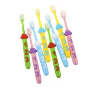 DECOMELODY 2 Sets Toothbrush with Soft Bristles Playful Number Handle Tooth Brush for Ages Gentle Cleaning for Growing Teeth Transition Phase Parent-Approved Oral Care Tool