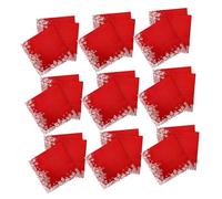 DECOMELODY 20 Sheets Christmas Napkins Party Serve Guest Decoration Bulk Let Flake White Happy Serving Theme Merry Holiday Delicate Napkin Decor Winter Shape Decorative Paper Red