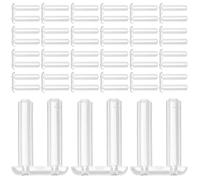 DECOMELODY 200Pcs Plastic Compression Sleeves Rimless Glasses Fixing Accessories Eyeglasses Nose Pads for Eyewear Repair with 1.6 * 0.8 * 7.0Mm through Hole Plastic Plugs