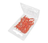 DECOMELODY 20pcs Artificial Fishing Lures Bionic Worms Soft Fake Baits Red Biodegradable Lifelike Soft Fishing Bait for Anglers