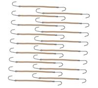 DECOMELODY 20Pcs Bungee Ponytail Hooks Hair Clips for Effortless Styling Apricot for All Hair Textures Ponytails Braids Half Knots Without Tugging