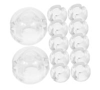 DECOMELODY 20pcs Clear Beaded Chain Crimp Stops for Roller Shades and Vertical Blinds Durable Pom Material Fit Curtain Pull Chain Stoppers Easy Installation Window Blind Accessories