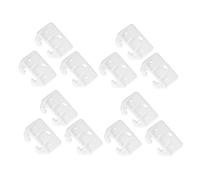DECOMELODY 20pcs Crab-Shaped Plastic Drawer Slide Brackets Rear Bottom Drawer Guides Replacement for Dresser Cabinet Track Repair Kit 58x41x16mm White