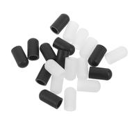 DECOMELODY 20pcs Drumstick Protector Silicone Dampeners for Silencing Drum Silent Tips Practice Accessories Drumstick Mute Cover for Home Studio Use Black and White Each