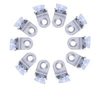 DECOMELODY 20pcs Glass Clamp Mounting Brackets with Screws Suction Cup Shelf Supports for Glass Shelves Wood Plywood Cabinets Bookcases Corrosion-Resistant Rustproof Holders