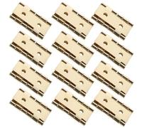 DECOMELODY 20pcs Golden Tone 360 Degree Rotation Double Acting Folding Window Hinges 47x47mm Metal Screen Door Hinges for Decorative Furniture and Partition Screens