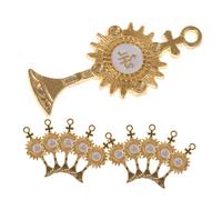 DECOMELODY 20pcs Holy-light Religion Party Decorations Ornaments for Church Cake and Table Festive Christian Holy Communion Party Supplies