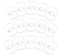 DECOMELODY 20pcs Mini Removable Adhesive Hooks for Wall Hanging Transparent Sticky String Lights Clips Small Organizer for Necklaces and Accessories Garland Hooks