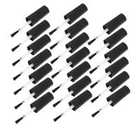 DECOMELODY 20pcs Nail Polish Brush Caps with 10ml Liquid Gel Polish Replacement Brush for DIY Nail Art and Bottle Refill Accessories in Black