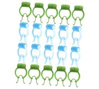 DECOMELODY 20Pcs Nose Clips for Breathing Training and Nasal Stopper Ergonomic Portable Blue and Green Suitable for Nose Lifting and Straightening During Reading Tv and Eating