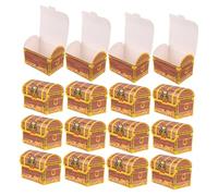 DECOMELODY 20pcs Pirate Treasure Box Boys and Girls Halloween Party Favor Goodie Box for Pirate Theme Play Party Supplies