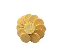 DECOMELODY 20Pcs Skin Friendly Makeup Cotton Sponge Pads Soft Compressed Cellulose Facial Cleansing Puff for Makeup Removal Oil Control Brightening Round Skin Color