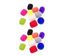 DECOMELODY 20pcs Thick Microphone Sponge Sleeve Covers for Noise Reduction Colorful Reusable Windscreens for Ktv Karaoke Parties Protective Mic Filters Blocking Saliva Dust Vibrant