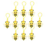 DECOMELODY 24pcs Cute Bee Keychains Bee Keyrings for Bags Waterproof Key Holder Pendant for Party Favors Baby Showers and Bee-Themed Events