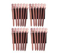 DECOMELODY 24pcs Rose Gold Stainless Steel Duckbill Hair Clips Sectioning Styling Accessories for Salon and Home Hairdressing Lightweight Non-damaging Grip for All Hair Types