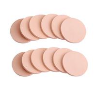 DECOMELODY 24pcs Round Facial Makeup Sponges Wet Dry Dual Use Powder Puff for Liquid Cream Foundation Soft Elastic Latex Cotton Blending Puff Per Bag Smooth Even Coverage