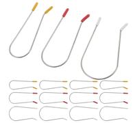 DECOMELODY 24pcs Stainless Steel and Resin Curler Clips Replacement for Electric Rollers 1.5''/1.25''/1' Heat-resistant Hair Roller Clips for Even Heating Easy to Use on The Road and Quick