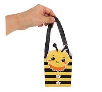 DECOMELODY 25pcs Bee Candy Boxes with Handle Paper Treat Favor Boxes for Shower Birthday Party Decorations Convenient Carry Bee-themed Packaging for Weddings and Celebrations