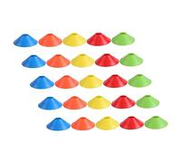 DECOMELODY 25Pcs Portable Soccer Round Cones Multi Color High Grade Pe Training Markers for Football Agility Hand Eye Coordination and Outdoor Sports Practice