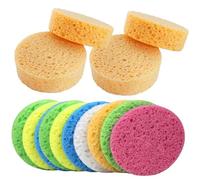 DECOMELODY 25pcs Round Cellulose Makeup Removal Sponges Gentle Face Cleansing Puff for Sensitive Skin Daily Use Suitable for Women and Men Random Color