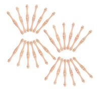 DECOMELODY 25pcs Solid Wood Balusters Gourd Shaped Spindles Unfinished Railing Spindles for Vintage Furniture Repair DIY Woodworking Projects with Smooth Surface and Natural Grain