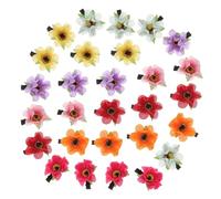 DECOMELODY 28pcs Hawaiian Flower Hair Clips Multi-color Faux Floral Hair Accessories for Beach Party Weddings Elegant Style with Secure Hold and Versatile Use