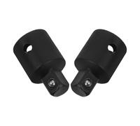 DECOMELODY 2pcs 1/2" to 3/8" Drive Socket Adapter Set, Vanadium Steel Power Tool Socket Reducer, Locking Impact Ratchet Converter for Mechanics and DIY Projects, 52g