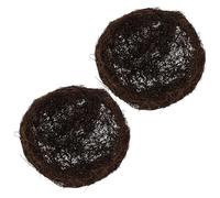 DECOMELODY 2Pcs 25Cm Hand-Woven Artificial Rattan Bird Nests with Faux Eggs for Home, Garden, Easter and Wedding Decorations, Natural Style Cozy Bird Cage Accessories