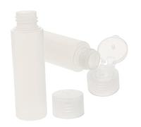 DECOMELODY 2pcs 50ml Pe Flip-top Travel Bottles Small Squeeze Liquid Containers for Cosmetics Portable Refillable Empty Bottles for Travel and Outdoor Use