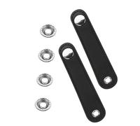 DECOMELODY 2pcs Accordion Bellows Straps Double Layer Black Leather Secure Buckle Belts for Accordion Harness Fit Prevents Loosening