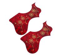 DECOMELODY 2pcs Acoustic Guitar Pick Guard Adhesive Scratch Plate with Flower Pattern Plastic Protective Guard for Folk Guitars Easy Install Fit for Beginners and Professionals