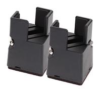 DECOMELODY 2pcs Adjustable Furniture Risers for Bed and Desk Legs Clamp Height Black Support Blocks for Sofa Couch Cabinet and Table Legs